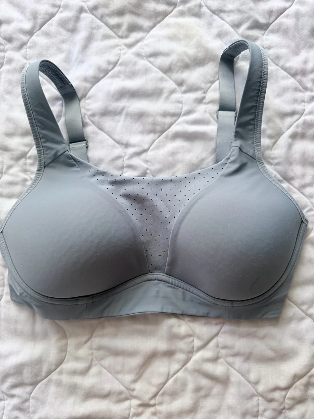 lululemon athletica Light Gray Full-Coverage Perforated Sports Bra
